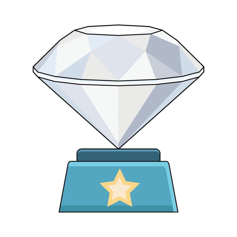 illustration of Diamond Award vector
