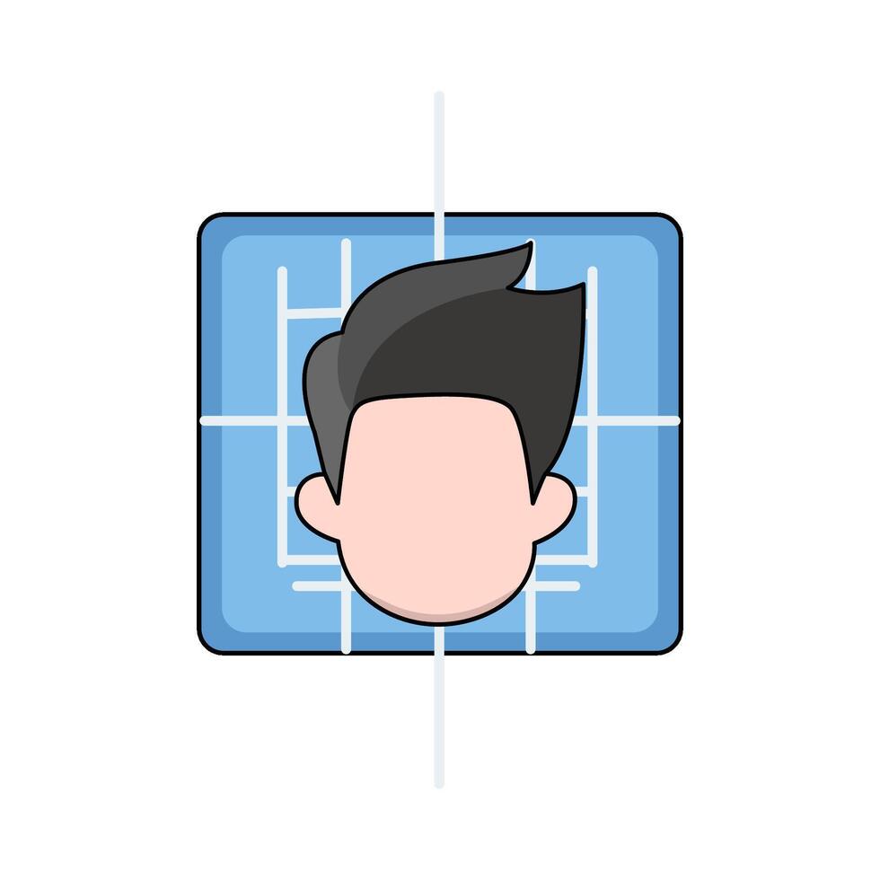 illustration of Face Scan vector