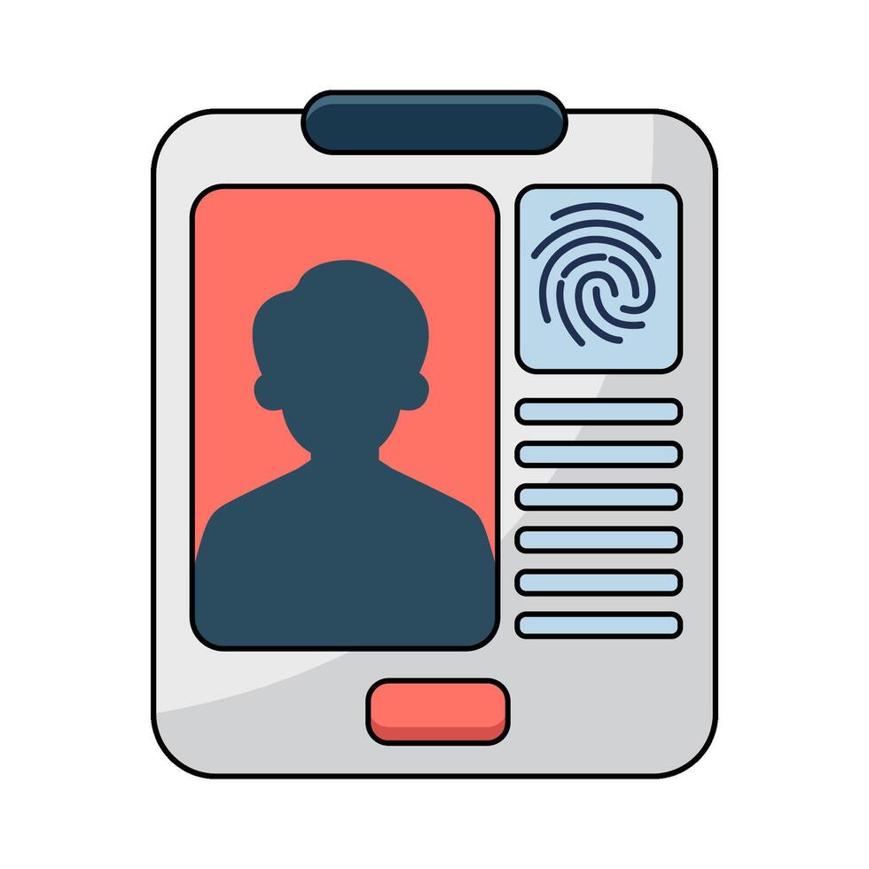 illustration of Biometric Card vector