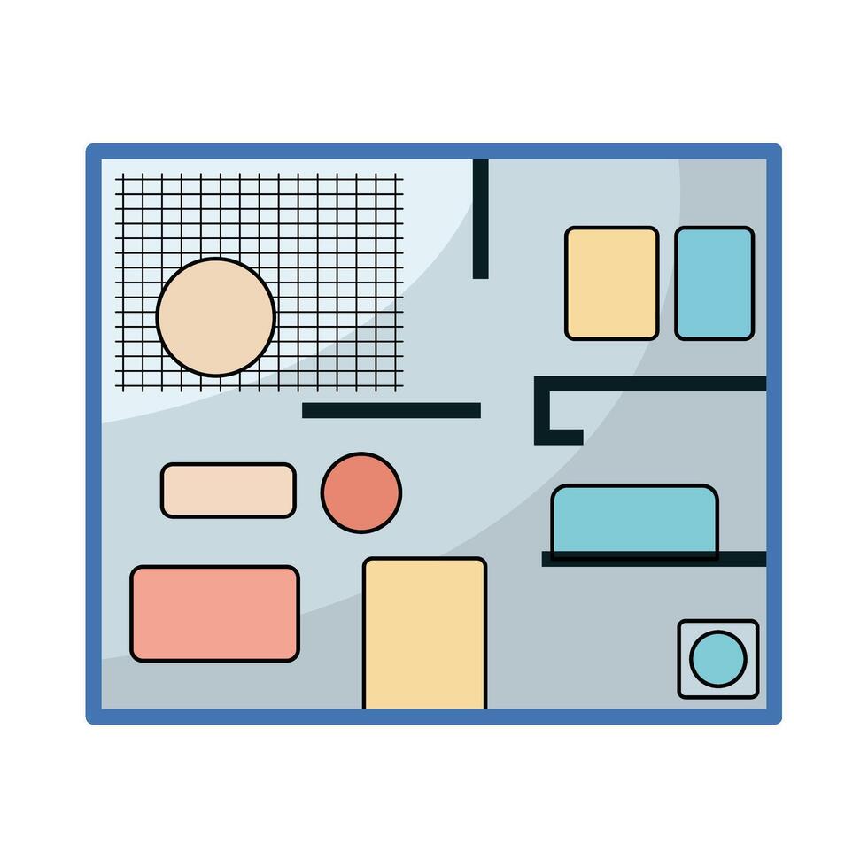 illustration of Floor Plan vector