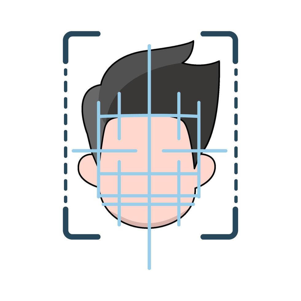 illustration of Face Recognition vector