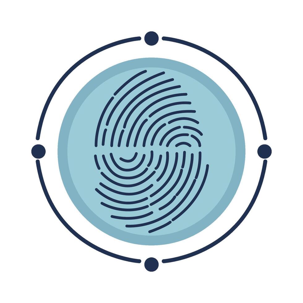 illustration of Fingerprint Recognition vector