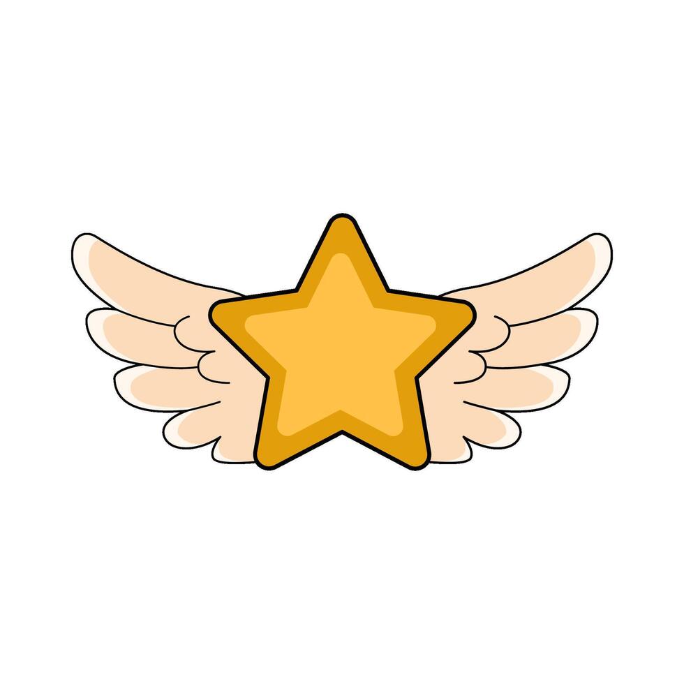 Star with wings vector