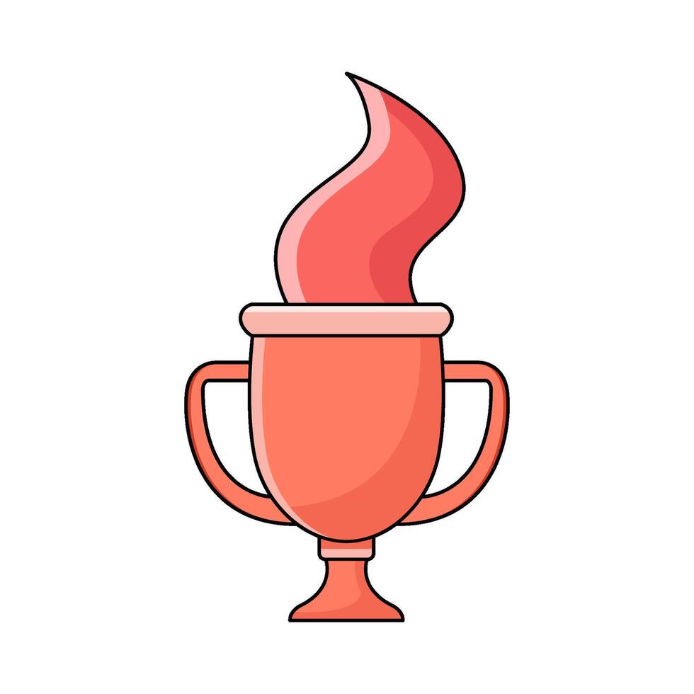 illustration of Flame Trophy vector