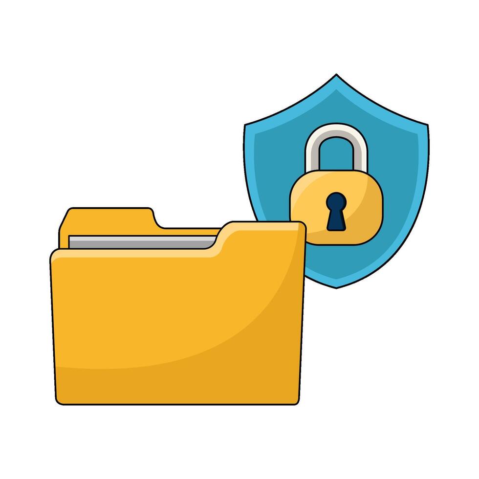 illustration of folder security vector