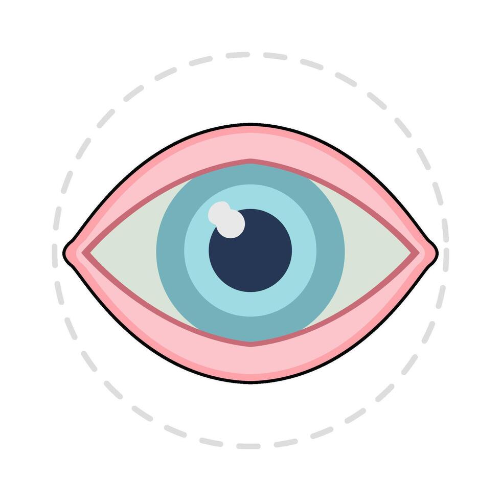 illustration of Retina Recognition vector