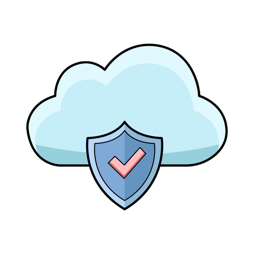 illustration of Cloud Save vector