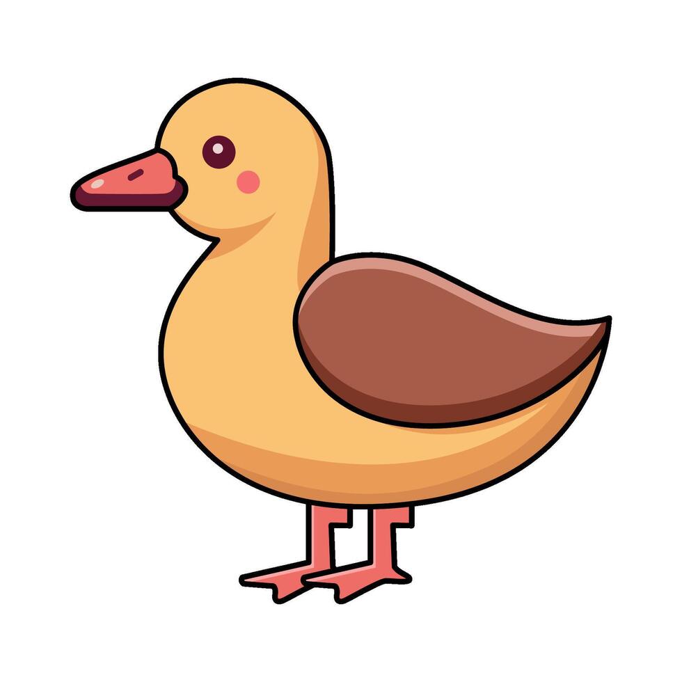 illustration of yellow duck vector