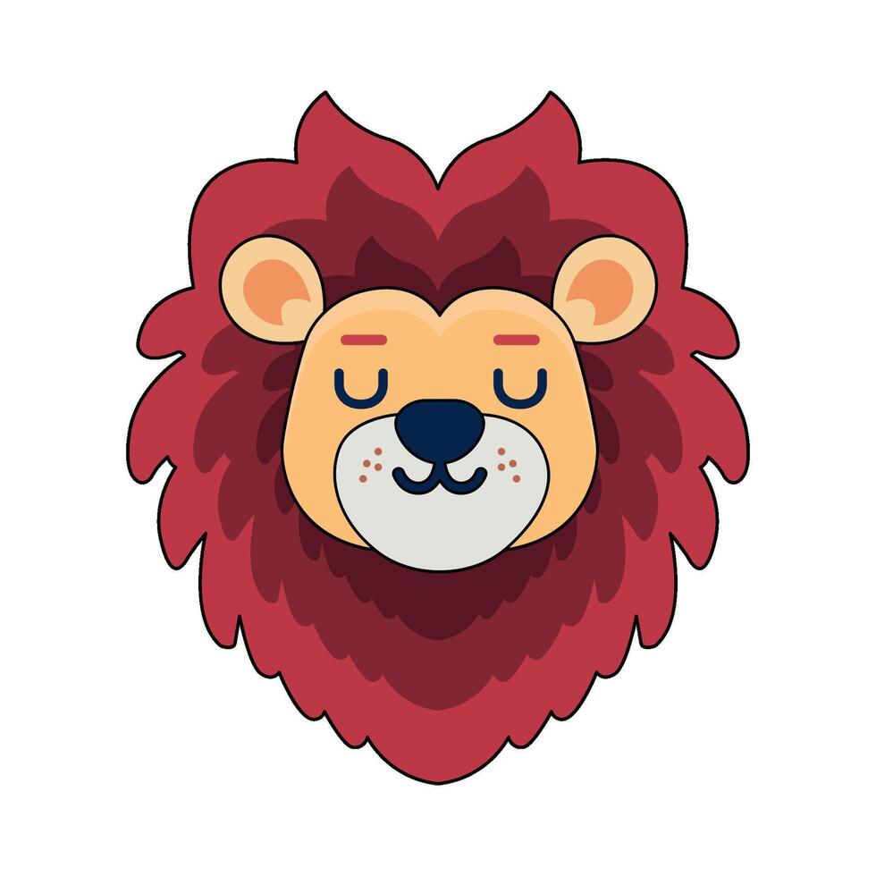 illustration of Lion head vector