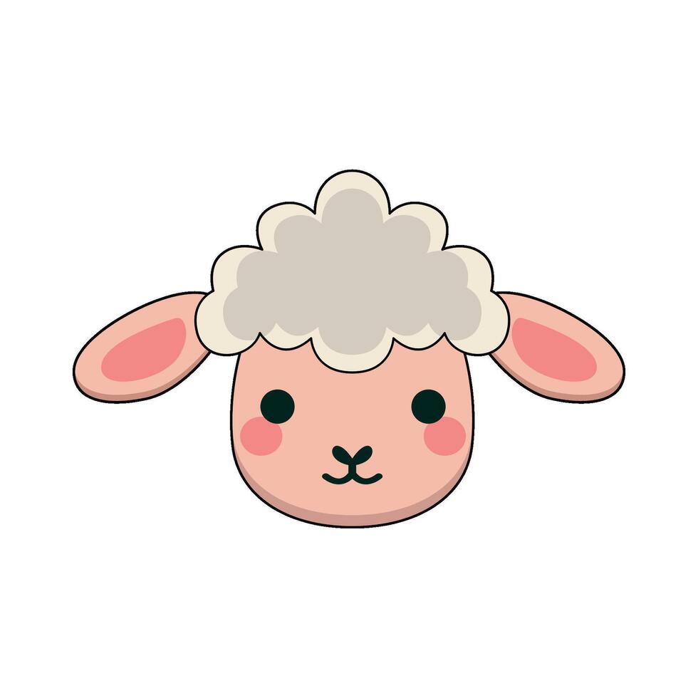 illustration of Sheep head vector