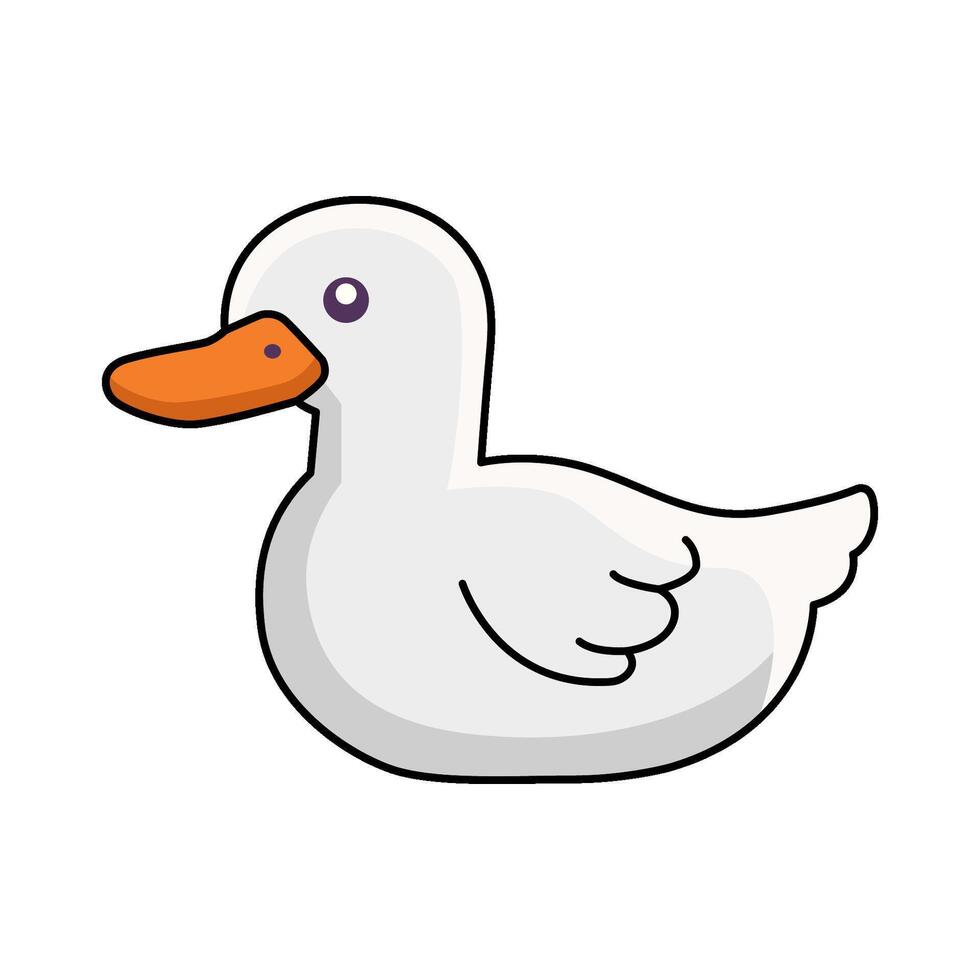 illustration of white duck vector