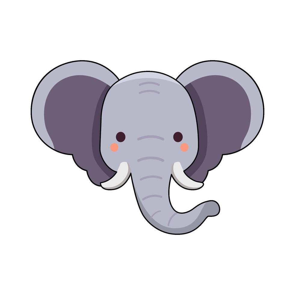 illustration of Elephant head vector