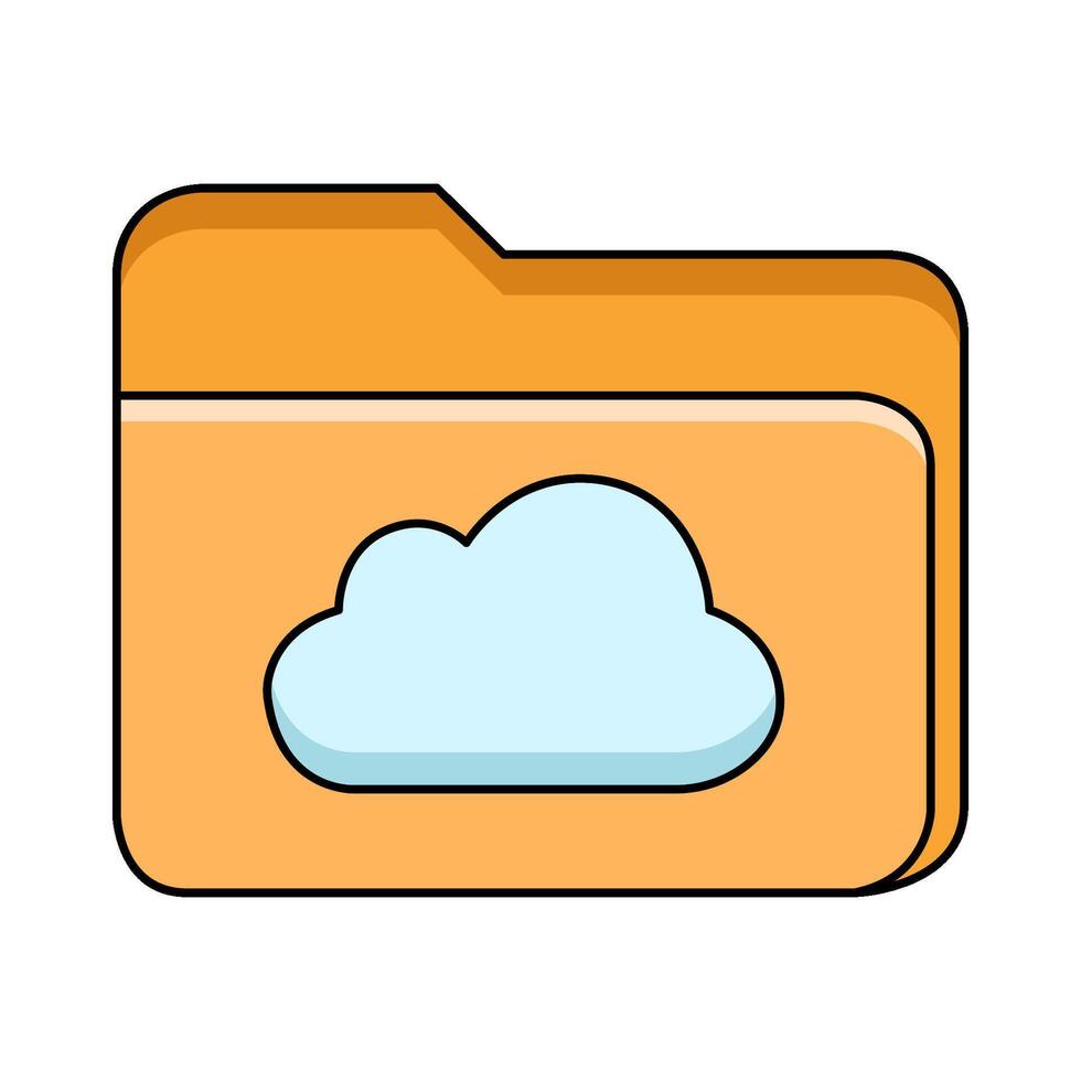 illustration of cloud folder vector