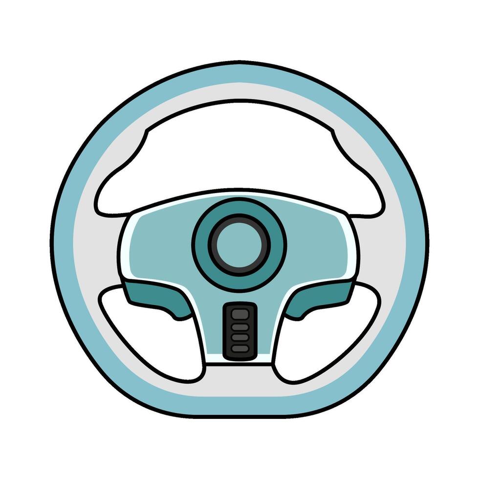 illustration of simulator steering wheel vector