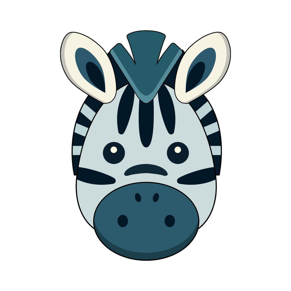 illustration of Zebra head vector