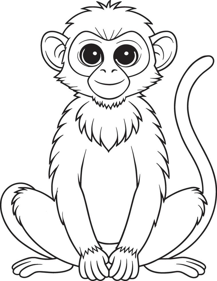Guereza Colobus Cartoon Illustration Perfect For Coloring Books And Kids Projects vector