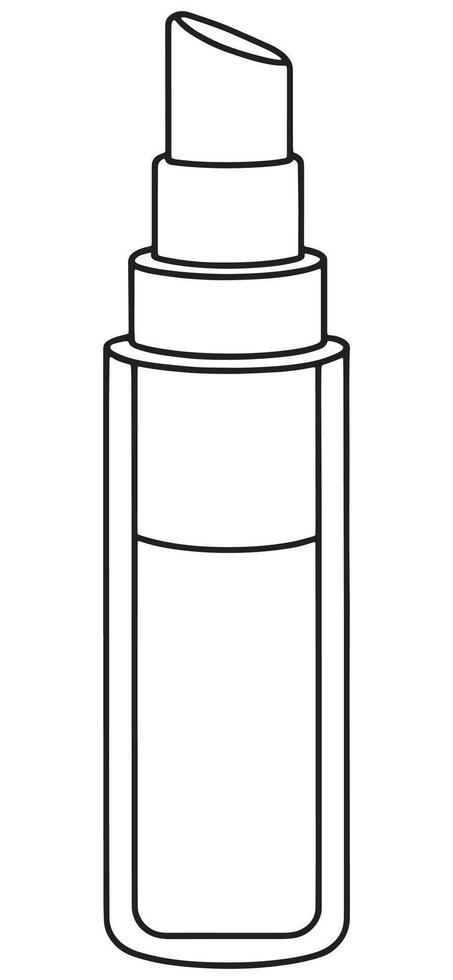 Elegant line art lipstick tube design graphic vector