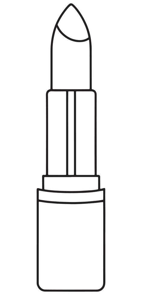Elegant lipstick line art design perfect for beauty blogs and makeup tutorials vector