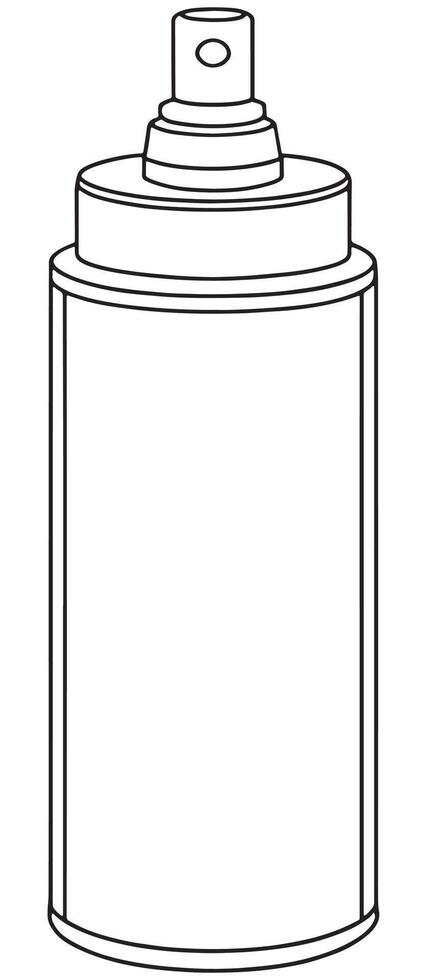 Simple line drawing of an aerosol spray can packaging design vector