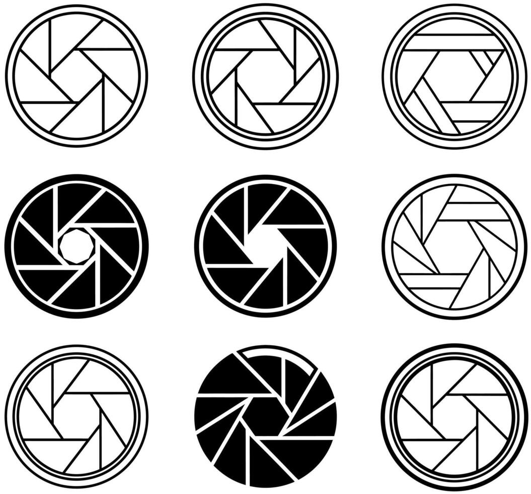 Camera Shutter Aperture Icon vector