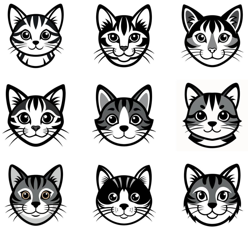 Cute Cartoon Tabby Cat vector