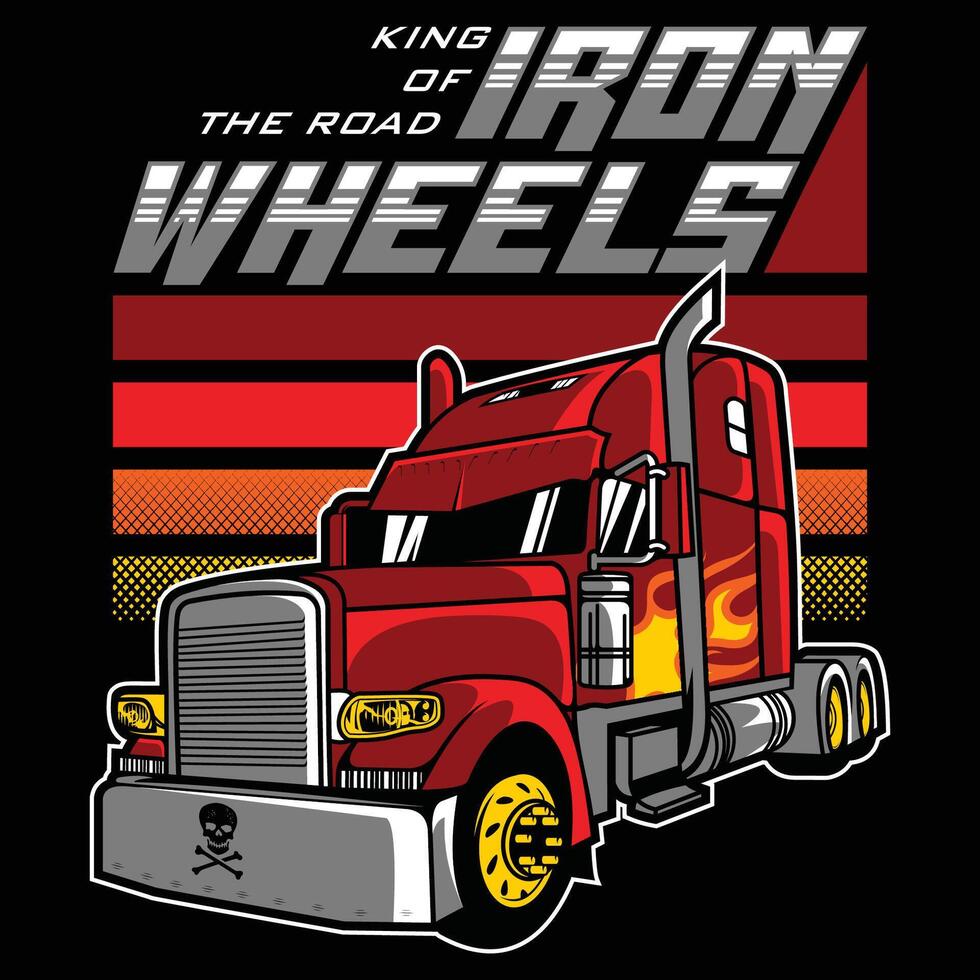 the big red vehicle truck vector