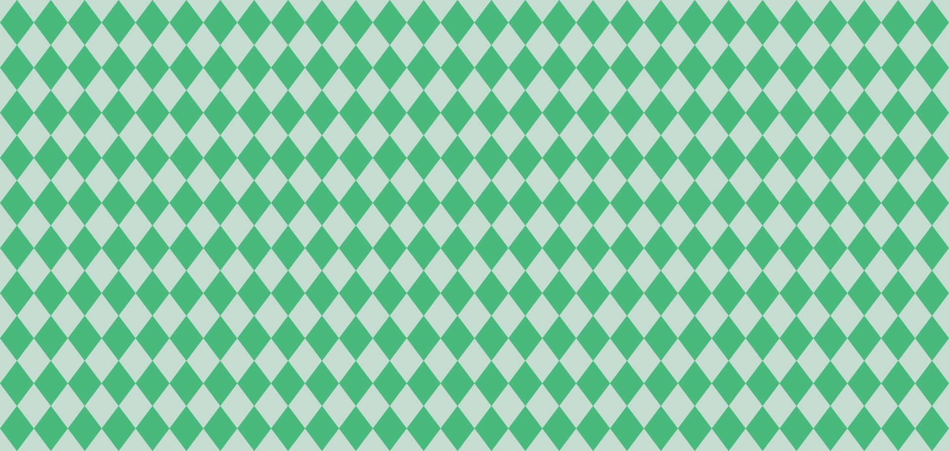 Bright green geometric harlequin seamless pattern with repetitive diamond grid, vibrant checkered background for fabric, wrapping paper, wallpaper, website, print, modern or retro design vector