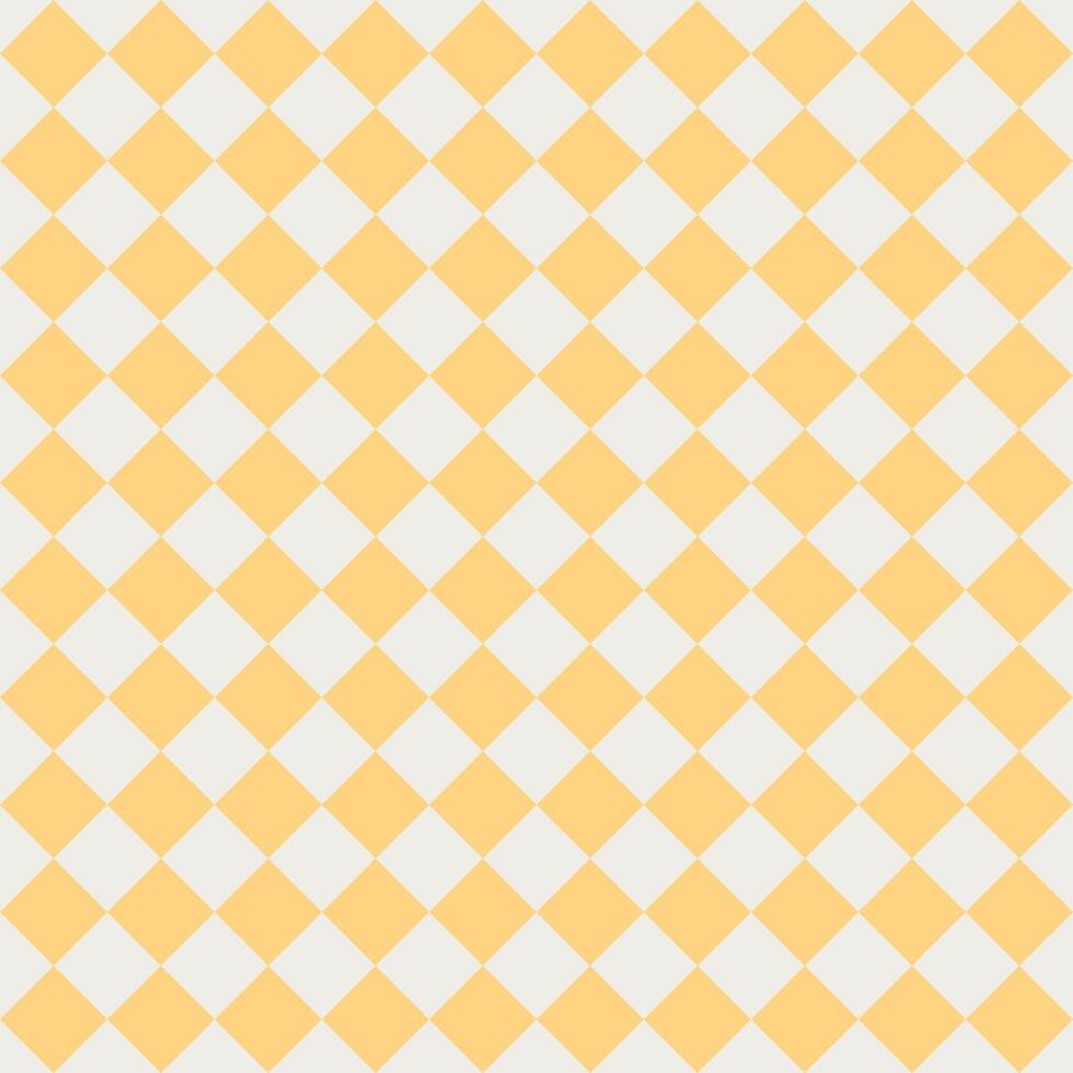 Light yellow and white harlequin diamond pattern seamless background, geometric pastel design for textile, retro wallpaper, wrapping paper, kids fashion, minimal abstract decorative style square vector