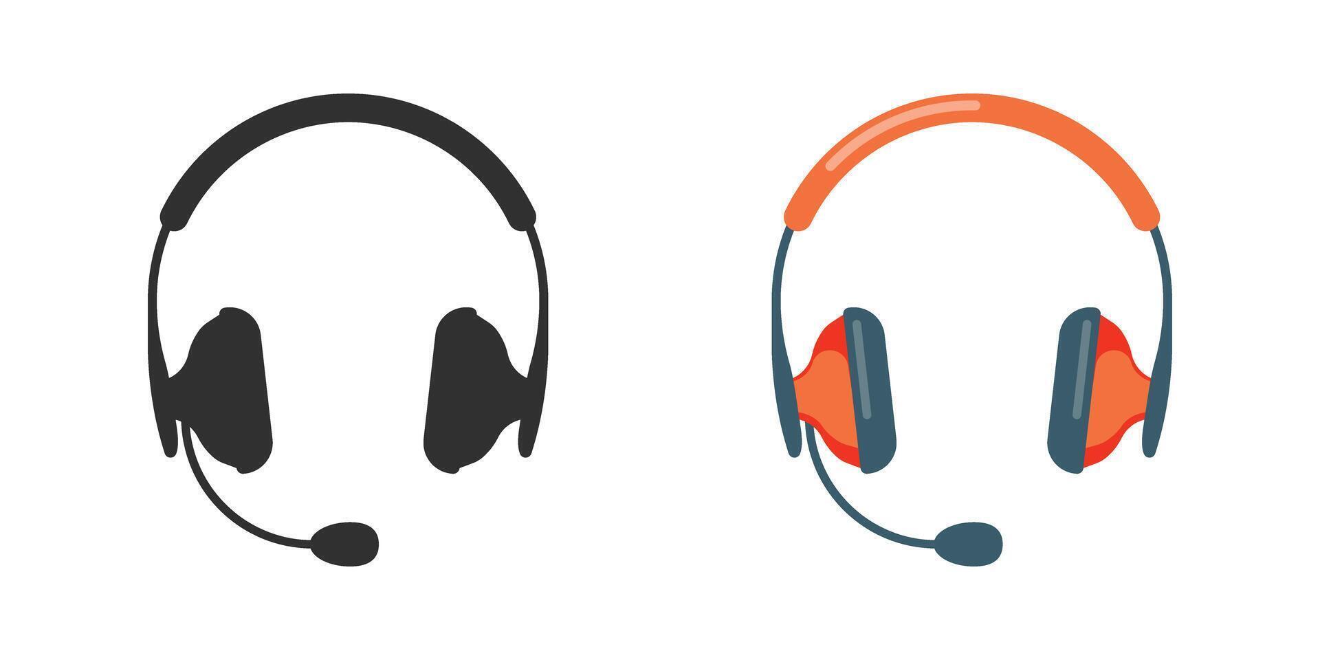 Headset icon illustration vector