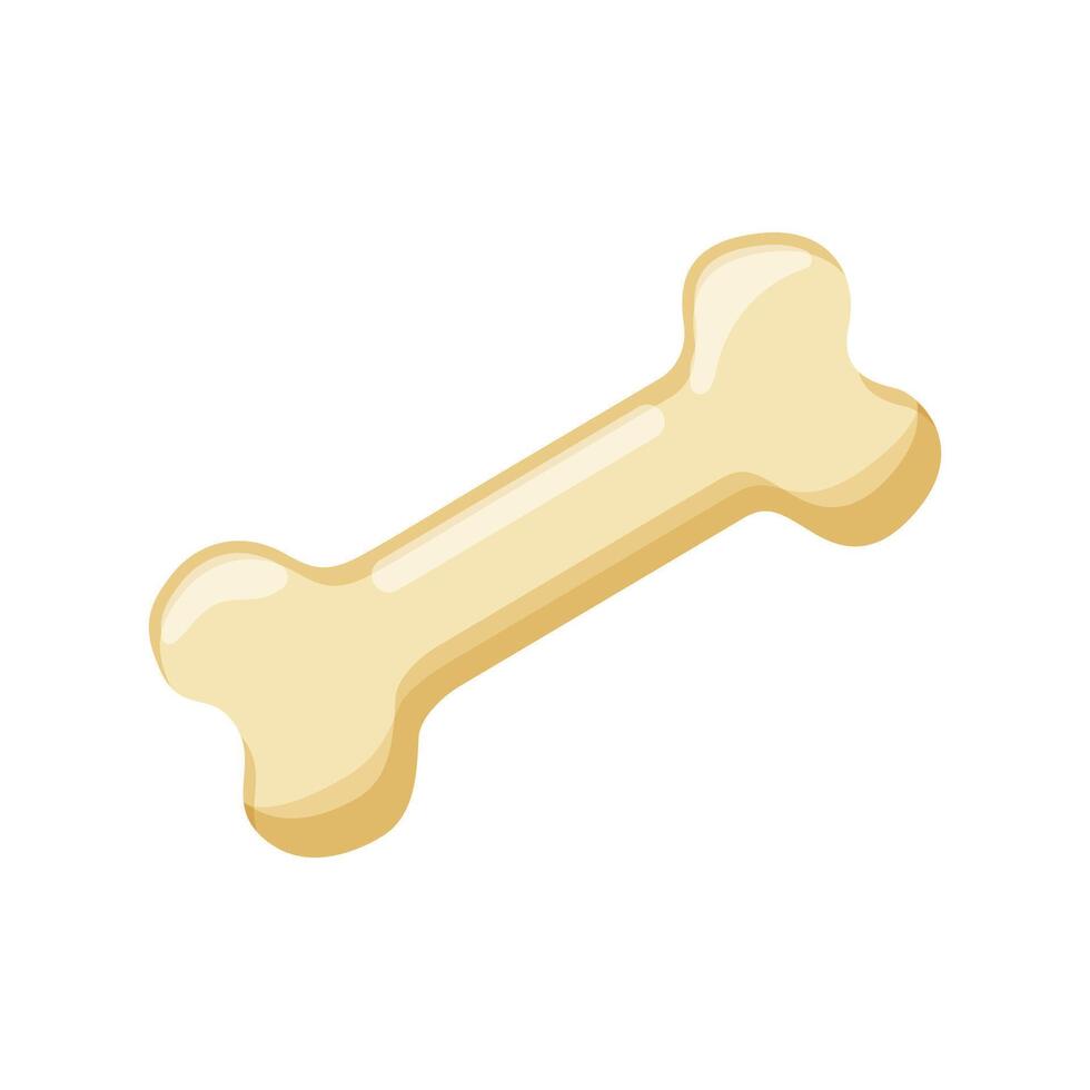 Dog bone icon in cartoon style on white background vector