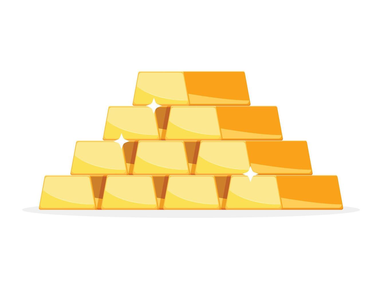 Gold bars icon illustration vector
