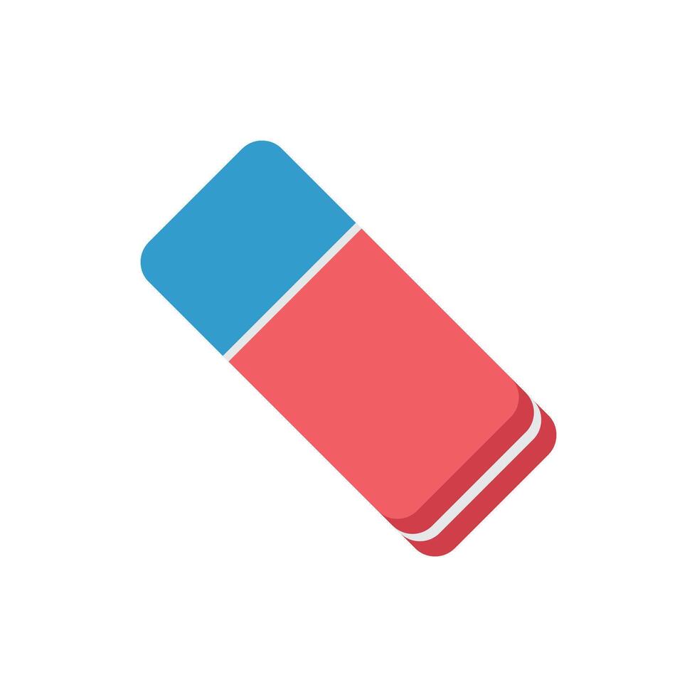 A red and blue pencil on a white background vector