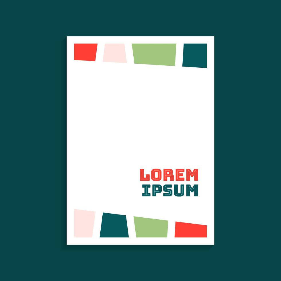 Cover Template with Abstract Diagonal Block Composition vector