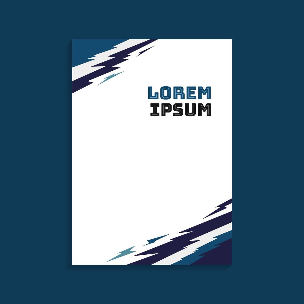 Cover Template with Abstract Thunder Motif Frame vector