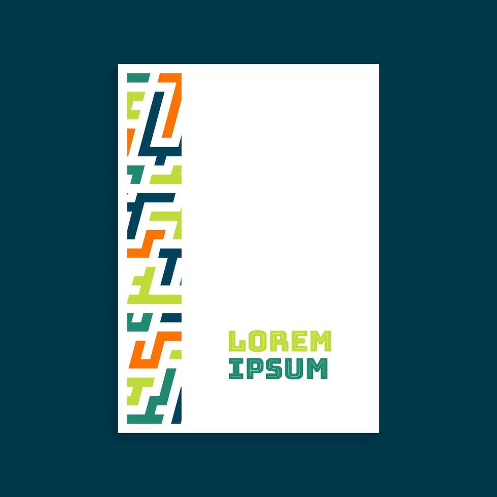 Cover Template Design with Abstract Line Bold Diagonal Composition vector