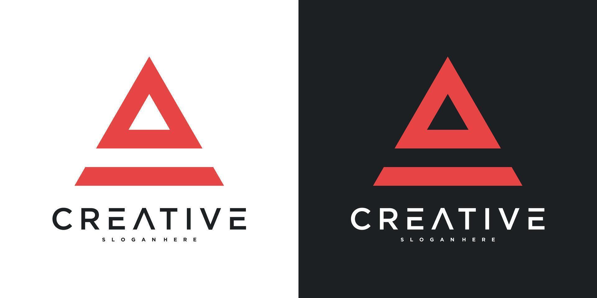 Abstract triangle shape logo design tempalte vector