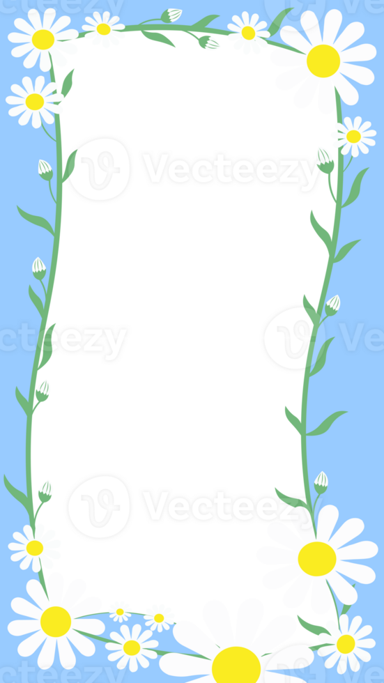 Chamomile frame with a summer mood png
