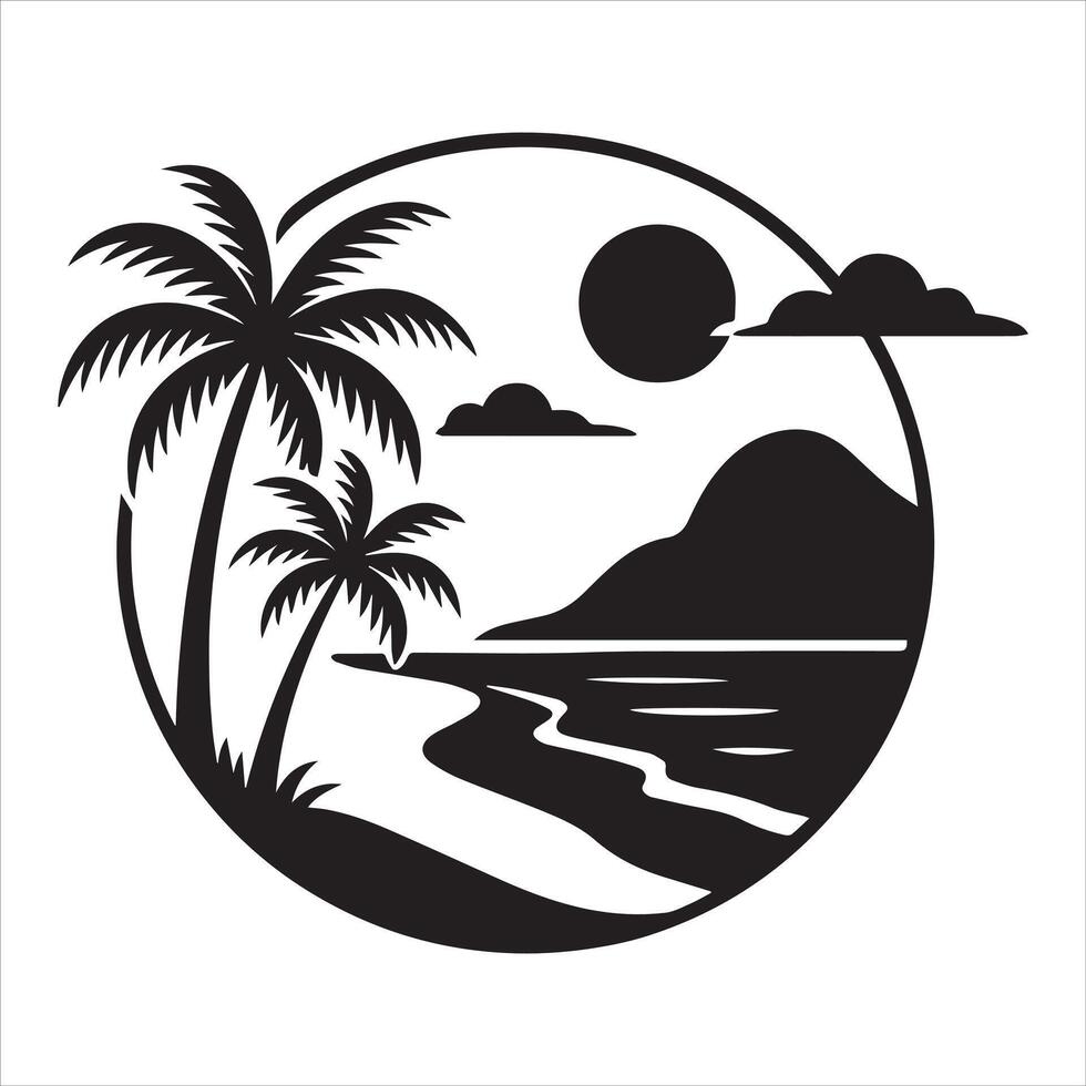 Summer in Hawaii Border vector