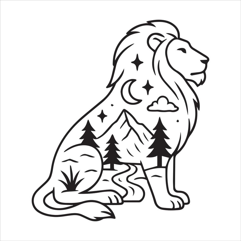 Majestic Royal Bangle Lion vector