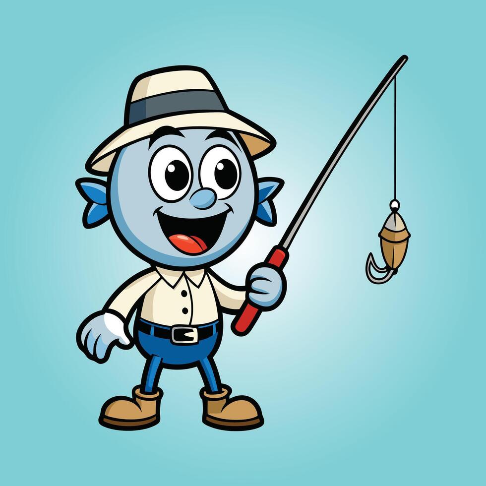 Boomer Dog Catching Fish vector