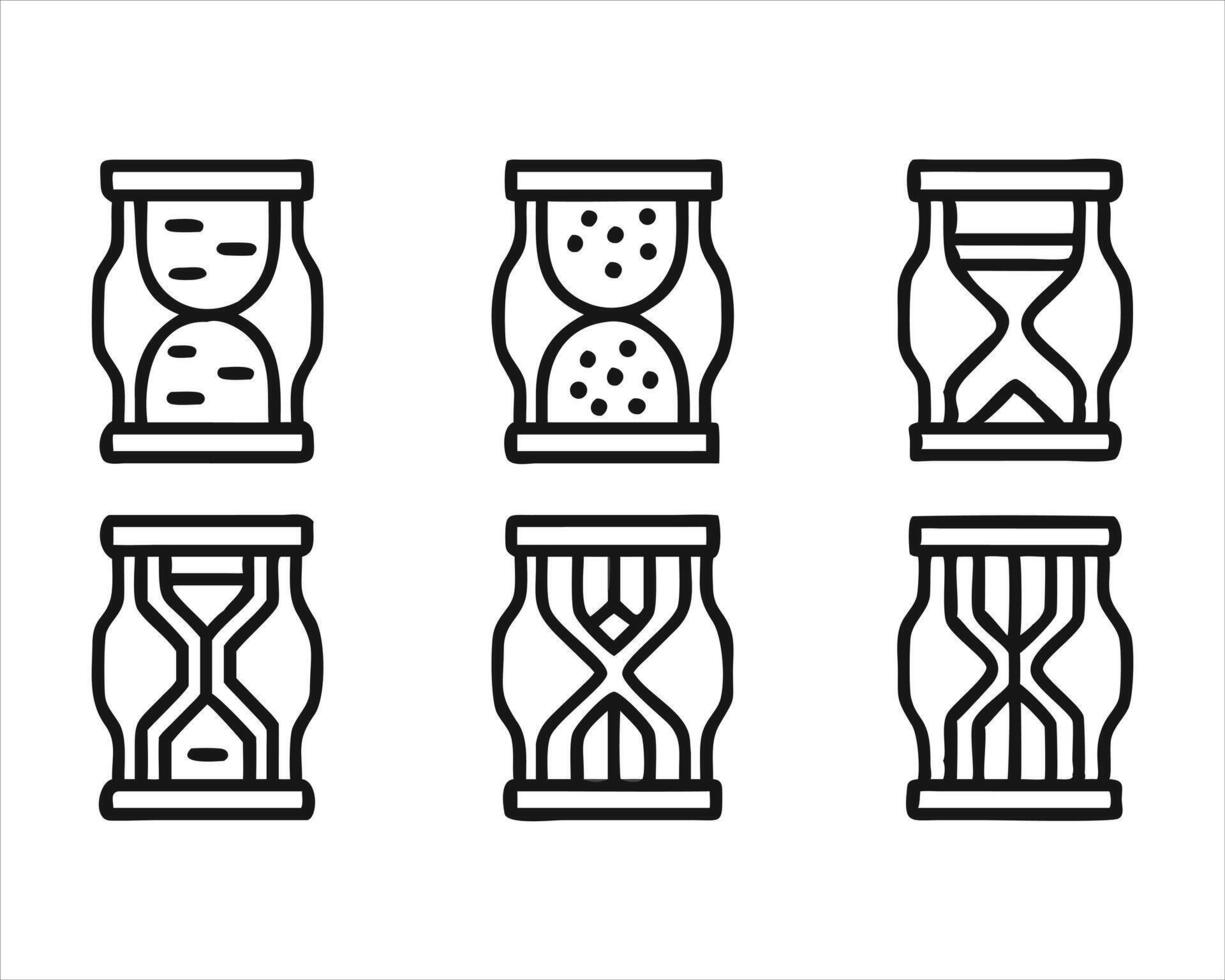 Hourglass icon set vector