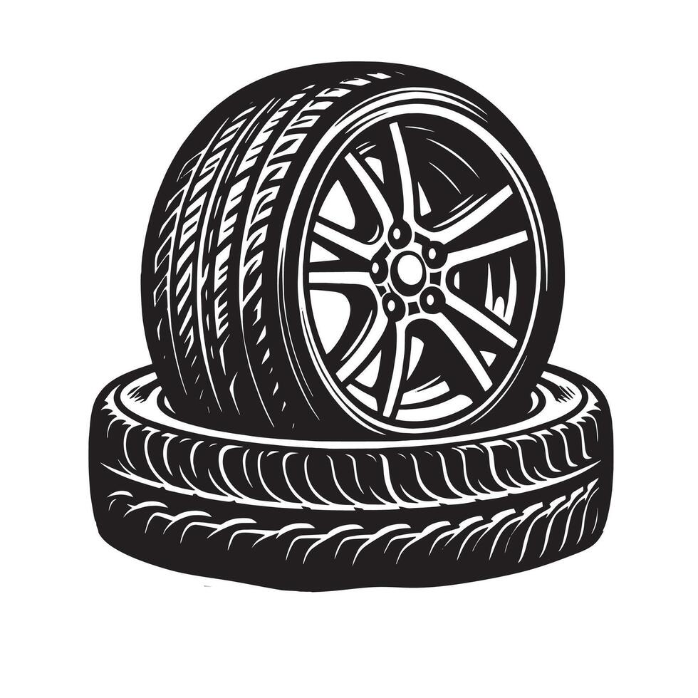 Racing Tire Design vector