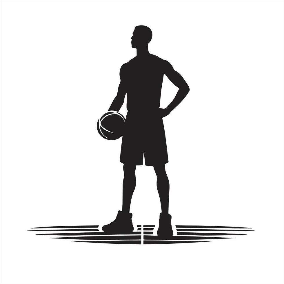 Grunge Basketball player vector