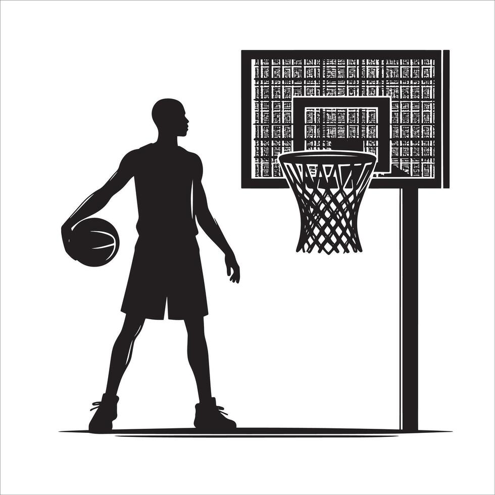 Basketball Player In Motion vector
