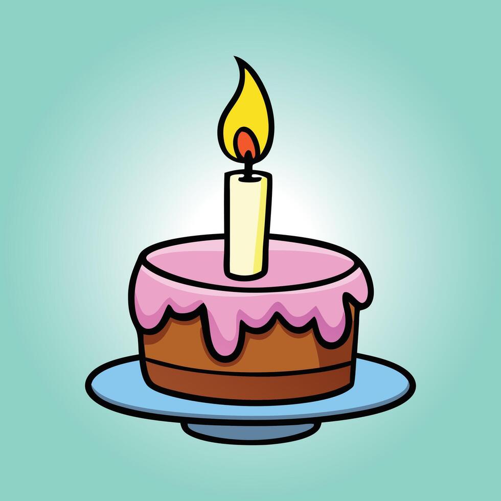 Fun Birthday Cake Design vector