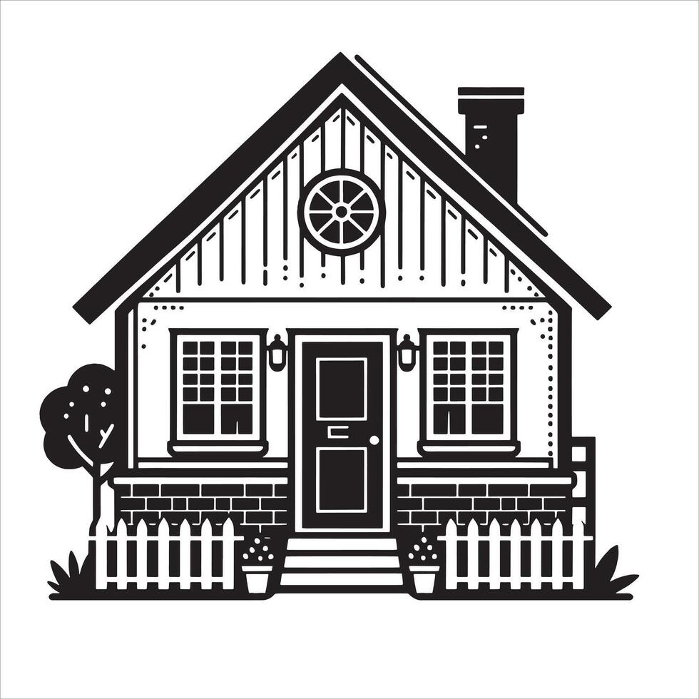 Realistic House Render vector