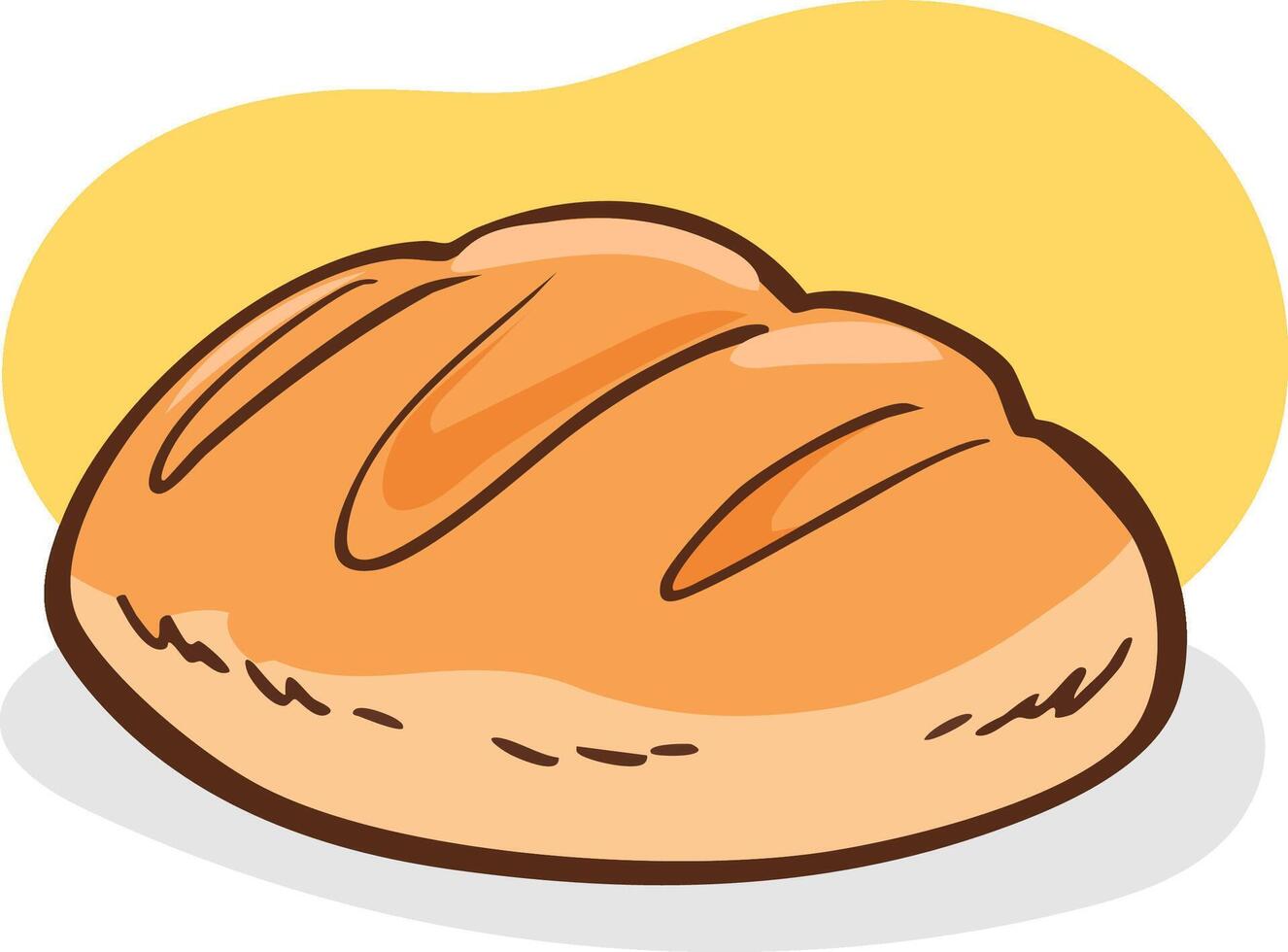fresh bread pastry product illustration vector