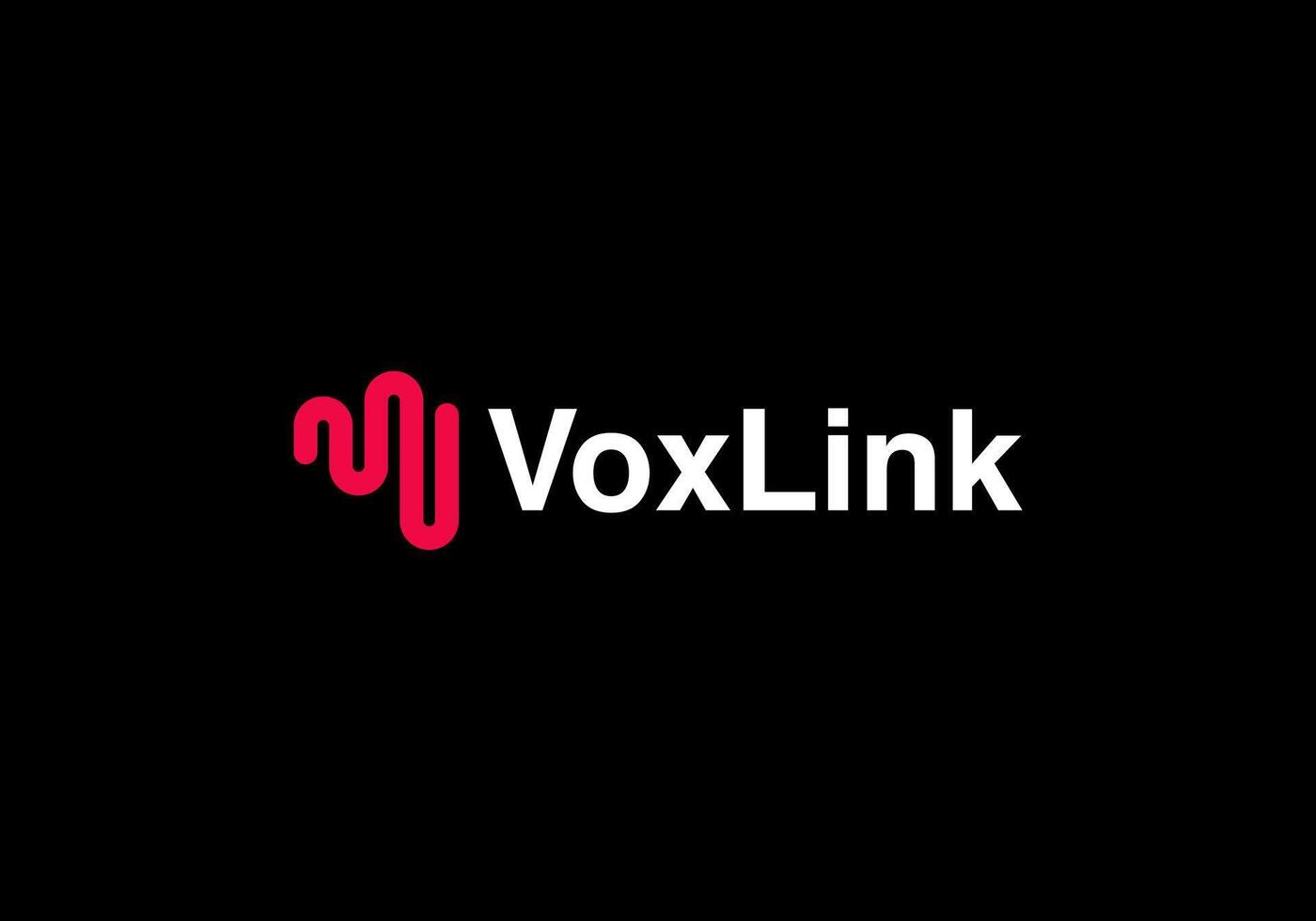 VoxLink Logo Minimalist Voice Chat App Icon with Sound Wave Design vector
