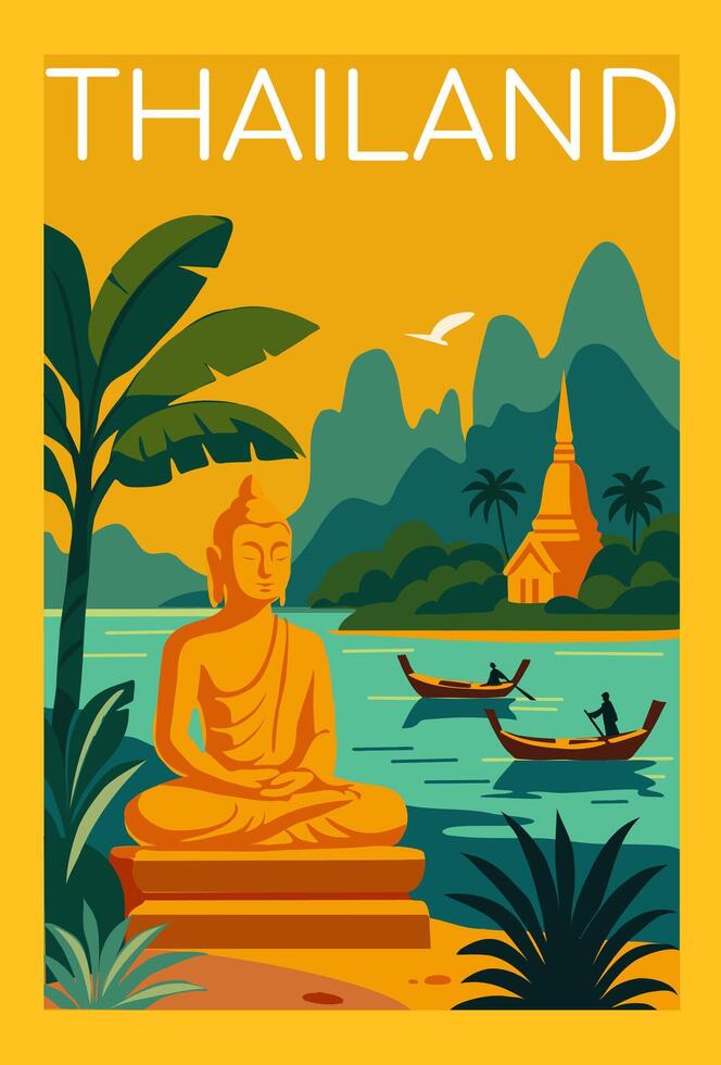 Thailand. Landscape template of flyer, magazines, posters, book cover, banners, web vector
