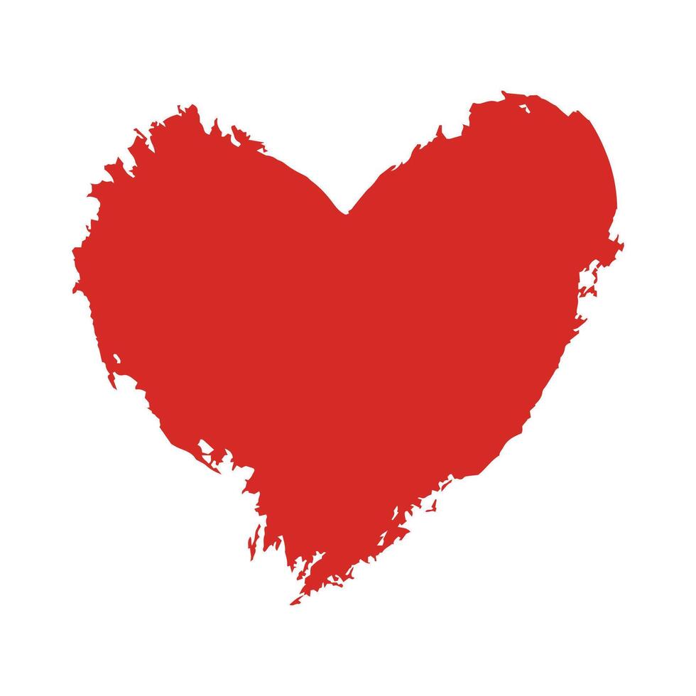 Simple hand drawn heart drawing illustration Scribble heart doodle Love clipart heart vector